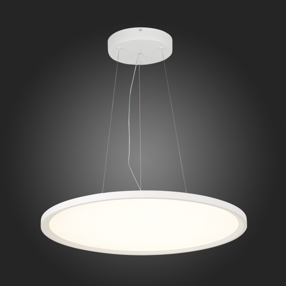 ST602.543.56 ST Luce Светильник подвесной, LED, 4000K 1х56W, 5 040Lm, Ra80, IP20, D600xH35, белый