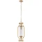 TOMAS SP1 BRASS 3672/201 Crystal Lux Подвесной светильник, латунная металлическая арматура, прозрачный рельефный стеклянный плафон, 1 x 60 Вт, E14, 220В