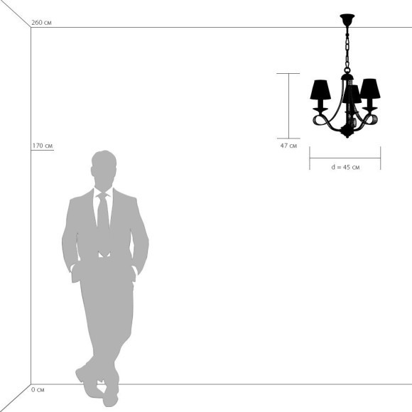 Люстра подвесная Lightstar 705032 Riccio под лампы 3xE14 120W Люстра подвесная Lightstar 705032 Riccio под лампы 3xE14 120W