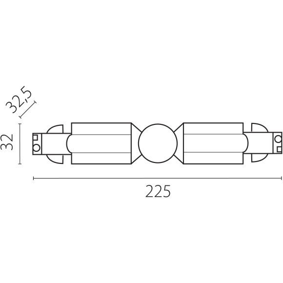 Соединение для трехфазных шинопроводов с меняющимся углом к треку 5040xx-(F)(R) Quattro Lightstar 504157-FRPI