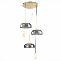 SL6112.203.42 ST Luce ODE Светильник подвесной, LED 1х42W, золотистый/молочно-белый, прозрачно-дымчатый