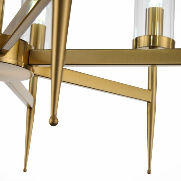 SL1159.303.07 Люстра подвесная ST-Luce Латунь/Латунь, Прозрачный E14 7*60W ACAZIO SL1159.303.07 Люстра подвесная ST-Luce Латунь/Латунь, Прозрачный E14 7*60W ACAZIO