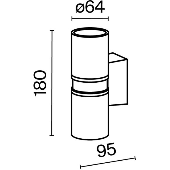 Настенный светильник (бра) Outdoor O582WL-02B