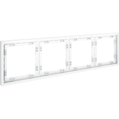 Рамка пластиковая VOLTUM S70 на 4 поста, (белый матовый)
