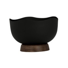 427507 Декоративная чаша MONYWA, H110 металл, дерево, черный, натуральный 427507 Декоративная чаша MONYWA, H110 металл, дерево, черный, натуральный