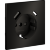 Накладка для розетки с заземлением и защитными шторками, с USB A+C, S70 Metal (антрацит)