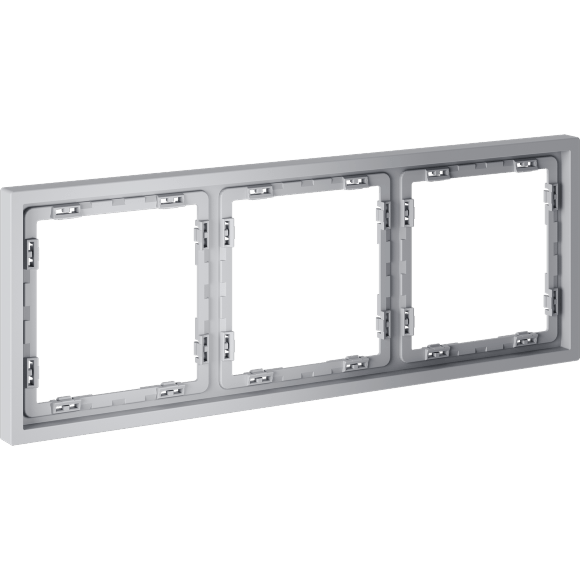 Рамка пластиковая VOLTUM S70 на 3 поста, (серый)