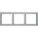Рамка пластиковая VOLTUM S70 на 3 поста, (серый)