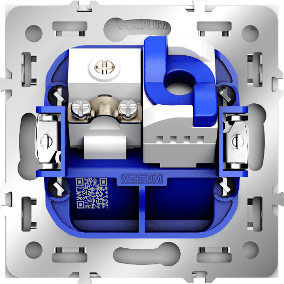 Розетка телевизионная встраиваемая VOLTUM S70 TV+RJ45 кат. 6, (белый матовый)