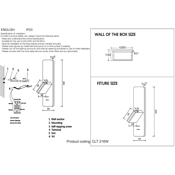 Бра Crystal Lux CLT 216W WH Бра Crystal Lux CLT 216W WH