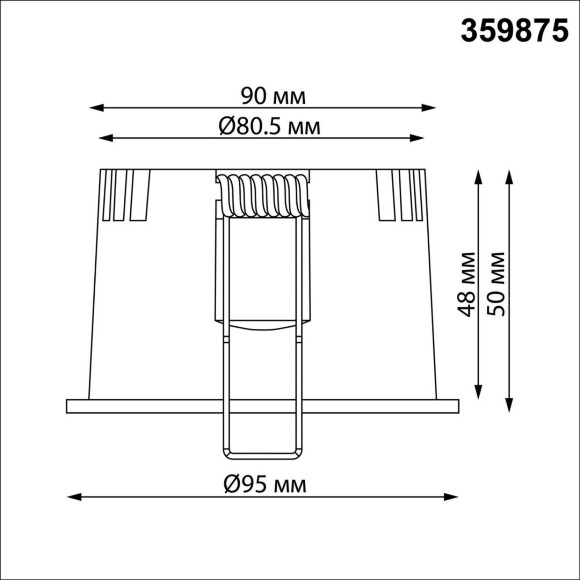 359875 WIR NT26 000 белый Светильник встраиваемый с переключателем цв. температуры IP20 LED 12W 100-265V 3000К/4000К/6000К CLARTE