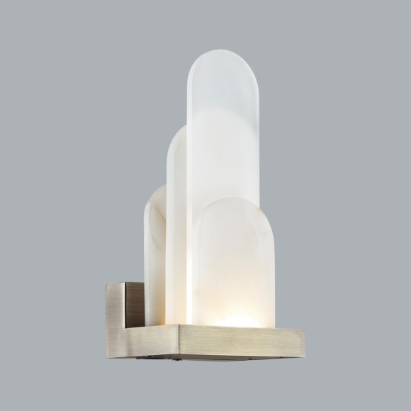 5437/12WL HIGHTECH ODL_EX25 101 бронзовый брашинг/металл/смола под алебастр/акрил Настенный светильник LED 12W 3000K 1489Лм FOROS 5437/12WL HIGHTECH ODL_EX25 101 бронзовый брашинг/металл/смола под алебастр/акрил Настенный светильник LED 12W 3000K 1489Лм FOROS