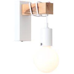 SL1142.501.01 Светильник настенный Белый, Светлое дерево E27 1*60W BAGETTI SL1142.501.01 Светильник настенный Белый, Светлое дерево E27 1*60W BAGETTI