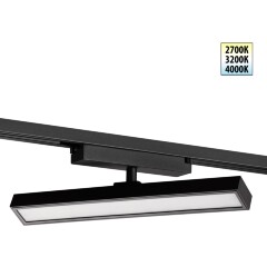 Novotech STRATUS 359772 Черный однофазный двужильный трековый светодиодный светильник, линейный 30см, поворотный, CCT перекл. цветовой температуры, LED 18Вт 1080Лм 2700;3200;4000К CRI90 105° IP20 220В, коэф. пульсации < 1% Novotech STRATUS 359772 Черный однофазный двужильный трековый светодиодный светильник, линейный 30см, поворотный, CCT перекл. цветовой температуры, LED 18Вт 1080Лм 2700;3200;4000К CRI90 105° IP20 220В, коэф. пульсации < 1%