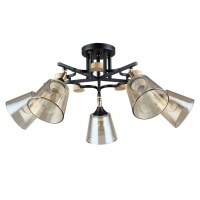 Потолочная люстра со стеклянными плафонами Arte Lamp GLASSY A5078PL-5BK лампы 5шт E27