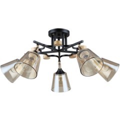Потолочная люстра со стеклянными плафонами Arte Lamp GLASSY A5078PL-5BK лампы 5шт E27 Потолочная люстра со стеклянными плафонами Arte Lamp GLASSY A5078PL-5BK лампы 5шт E27