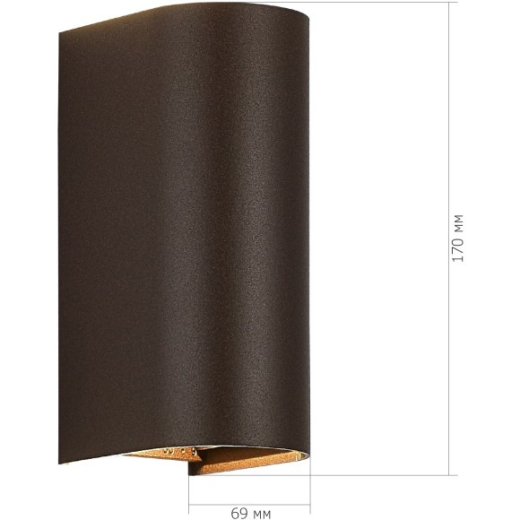 SL9516.601.01 Светильник уличный настенный ST-Luce кортен/кортен LED 1*10W 3000K/4000K/6500K BUST