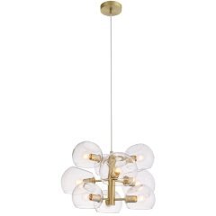 SL434.203.09 Люстра подвесная ST-Luce Латунь/Прозрачный E14 9*40W CALMARE