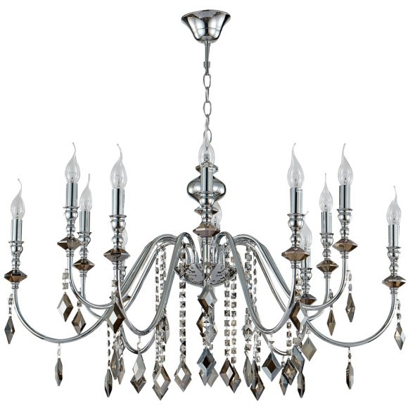 Люстра Crystal Lux MERCEDES SP6+6 CHROME/SMOKE