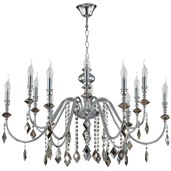 Люстра Crystal Lux MERCEDES SP6+6 CHROME/SMOKE