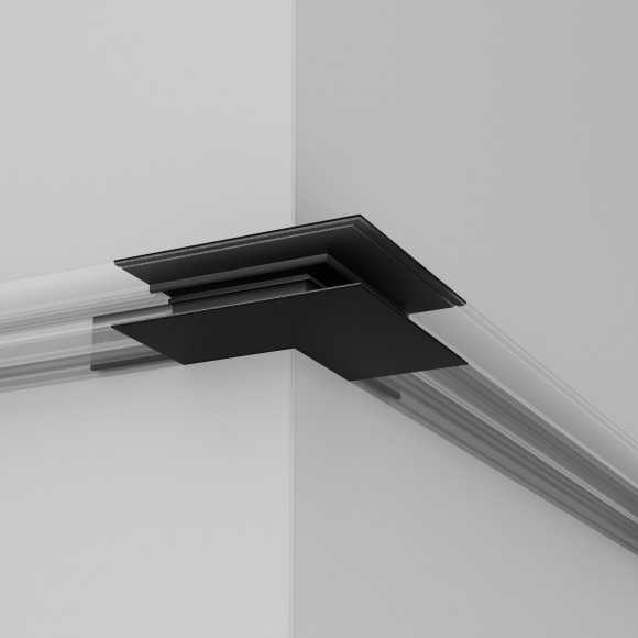 Угловой соединитель внешний для шинопроводов в ГКЛ 9.5мм Maytoni Exility TRA034OCL-41B Угловой соединитель внешний для шинопроводов в ГКЛ 9.5мм Maytoni Exility TRA034OCL-41B