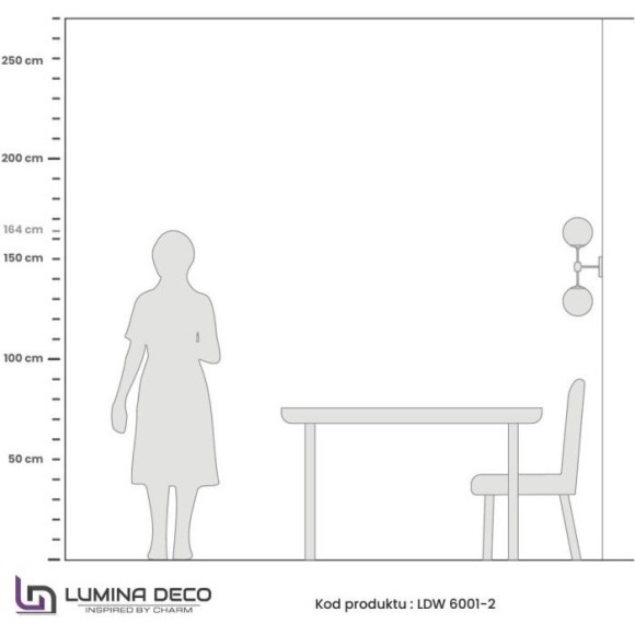 Бра Zodiak LDW 6001-2 BK+WT