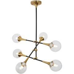 Подвесной светильник Lumina Deco Vivaldo LDP 6027-6 BK+MD