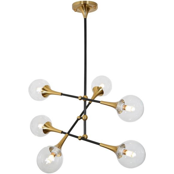 Подвесной светильник Lumina Deco Vivaldo LDP 6027-6 BK+MD Подвесной светильник Lumina Deco Vivaldo LDP 6027-6 BK+MD