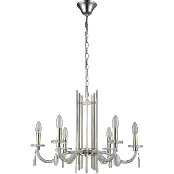 Люстра Crystal Lux AURELIO SP6 GOLD+CHROME/TRANSPARENT