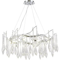 SL1660.103.10 Светильник подвесной ST-Luce Хром/Хром, Прозрачный G9 10*5W 4000K TEARDROPS
