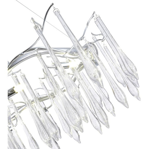 SL1660.103.10 Светильник подвесной ST-Luce Хром/Хром, Прозрачный G9 10*5W 4000K TEARDROPS