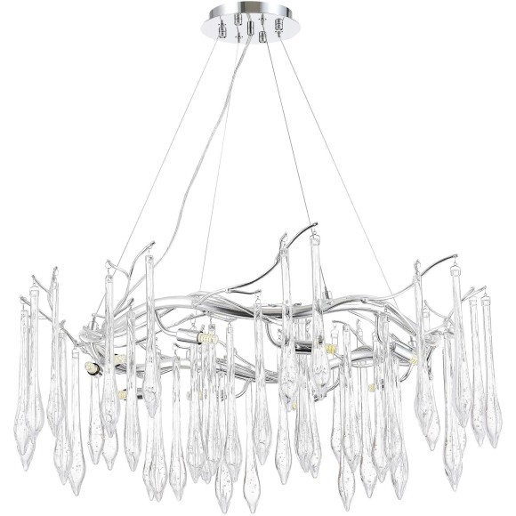 SL1660.103.10 Светильник подвесной ST-Luce Хром/Хром, Прозрачный G9 10*5W 4000K TEARDROPS