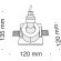 Гипсовый светильник под покраску Maytoni DL001-1-01-W Gyps Modern под лампу 1xGU10 35W