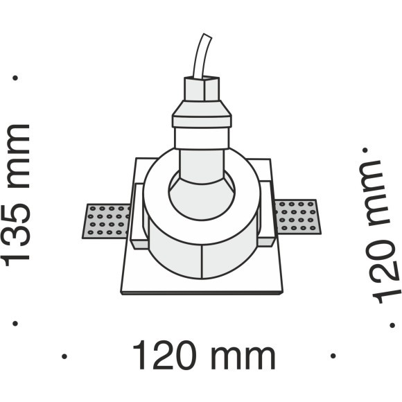 Гипсовый светильник под покраску Maytoni DL001-1-01-W Gyps Modern под лампу 1xGU10 35W