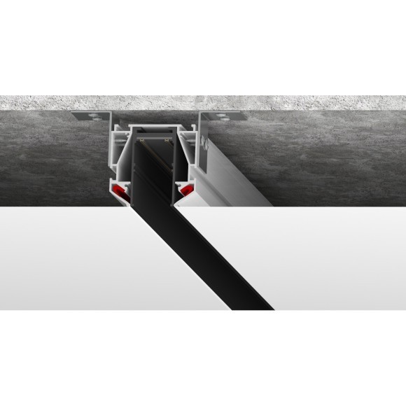 Профиль 2м для монтажа накладных шинопроводов в гарпунный натяжной потолок TETA PRO 220V Lightstar 505420