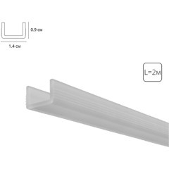 Матовый рассеиватель 1м для теневого профиля Arte Lamp GAP A671005RS Матовый рассеиватель 1м для теневого профиля Arte Lamp GAP A671005RS