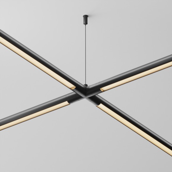 Х-образный вертикальный коннектор для системы Maytoni Shelf без ввода питания CA017TX-B