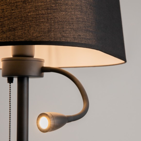 Торшер с абажуром Maytoni Z001FL-L3W-1B Farel под лампу 1xE27 60W