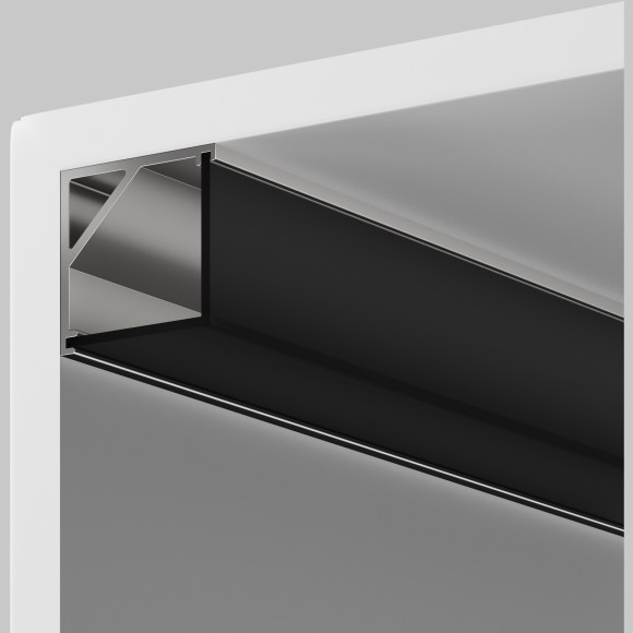 Рассеиватель для профиля 16×16 (Угол, Чёрный, 2 м), ALM-1616S-B-DF-2M 642028 Рассеиватель для профиля 16×16 (Угол, Чёрный, 2 м), ALM-1616S-B-DF-2M 642028