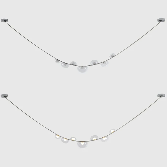 Светильник подвесной Crystal Lux BOSQUE SP7 L3000 GREY/TRANSPARENT 0272/207