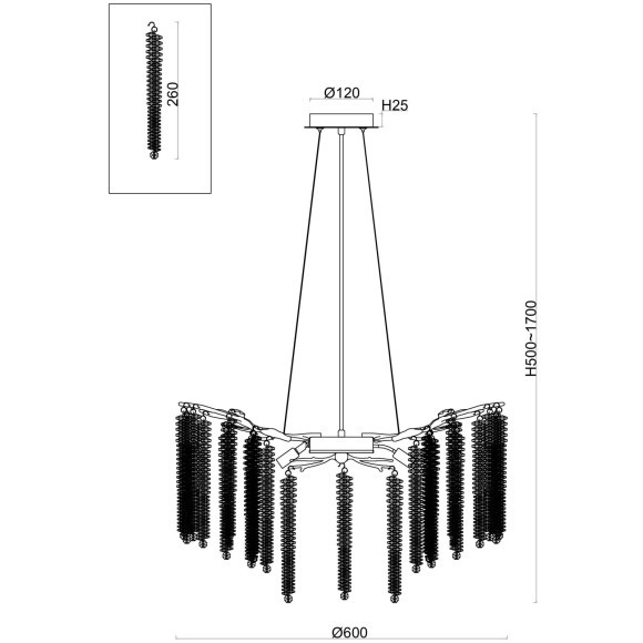 Подвесной светильник Freya FR1010PL-08G Подвесной светильник Freya FR1010PL-08G