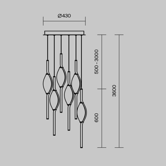 Подвесной светильник Maytoni MOD347PL-L48BS3K Подвесной светильник Maytoni MOD347PL-L48BS3K