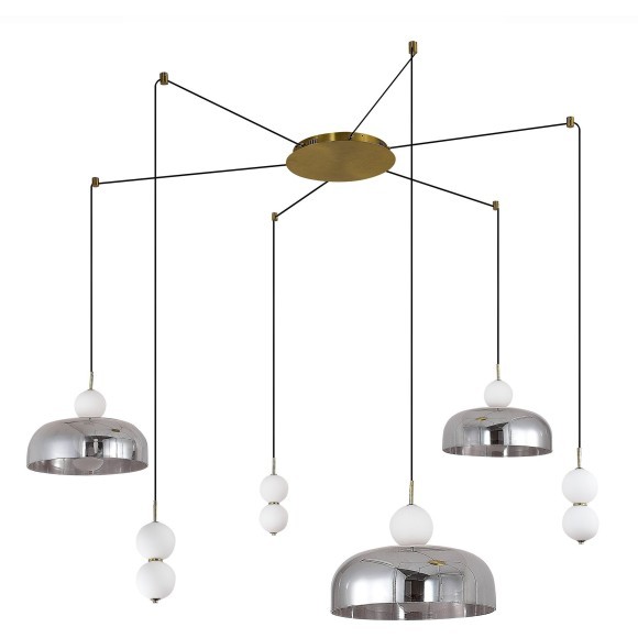 SL6112.202.42 Светильник подвесной ST-Luce Золотистый/Молочно-Белый,Прозрачно-Дымчатый LED 1*42W ODE