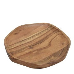 427047 Тарелка декоративная FORLEYET, L172, B170, H18, дерево, натуральный 427047 Тарелка декоративная FORLEYET, L172, B170, H18, дерево, натуральный