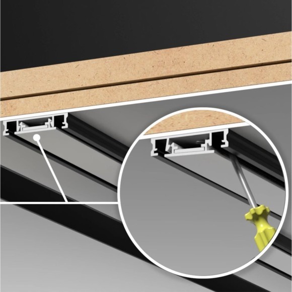 Плоский 2м накладной магнитный шинопровод толщиной 5.5мм Novotech Smal 135196