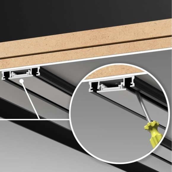 Плоский 2м накладной магнитный шинопровод толщиной 5.5мм Novotech Smal 135196