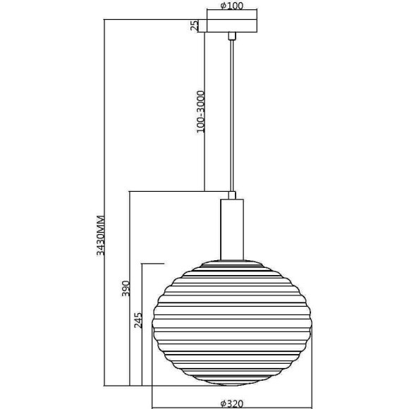 Подвесной светильник Maytoni MOD268PL-01G