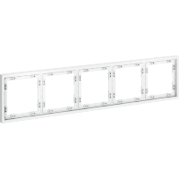 Рамка пластиковая VOLTUM S70 на 5 постов, (белый матовый)