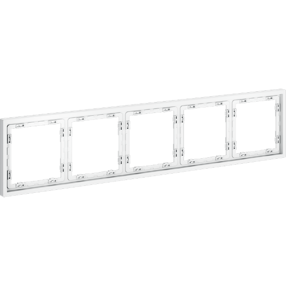 Рамка пластиковая VOLTUM S70 на 5 постов, (белый матовый)