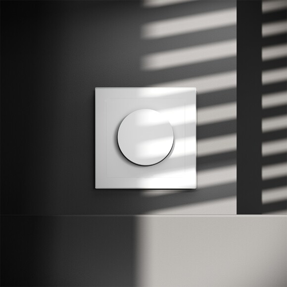 Светорегулятор встраиваемый VOLTUM S70 поворотно-нажимной 600 Вт, (белый матовый) Светорегулятор встраиваемый VOLTUM S70 поворотно-нажимной 600 Вт, (белый матовый)